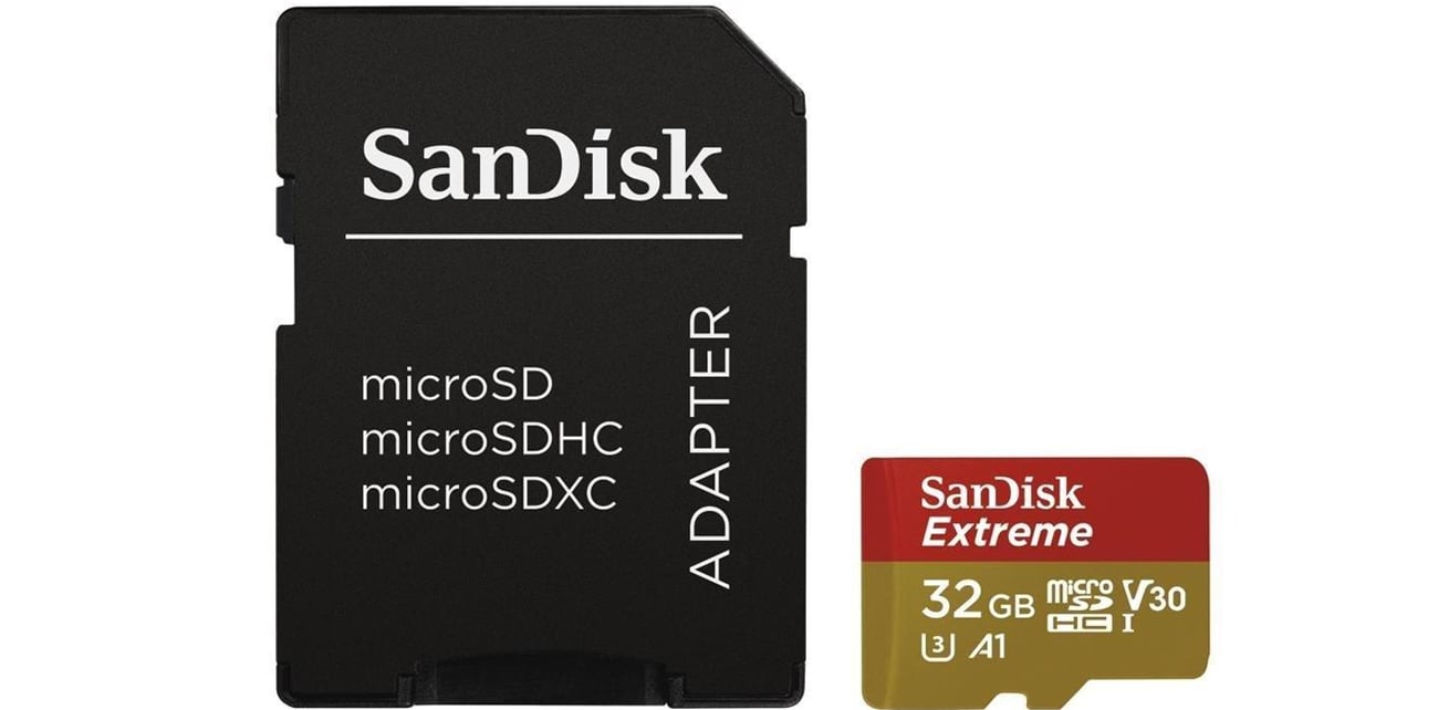 SanDisk 32GB microSDHC Extreme 100MB/s A1 C10 V30 UHSI U3 Karty